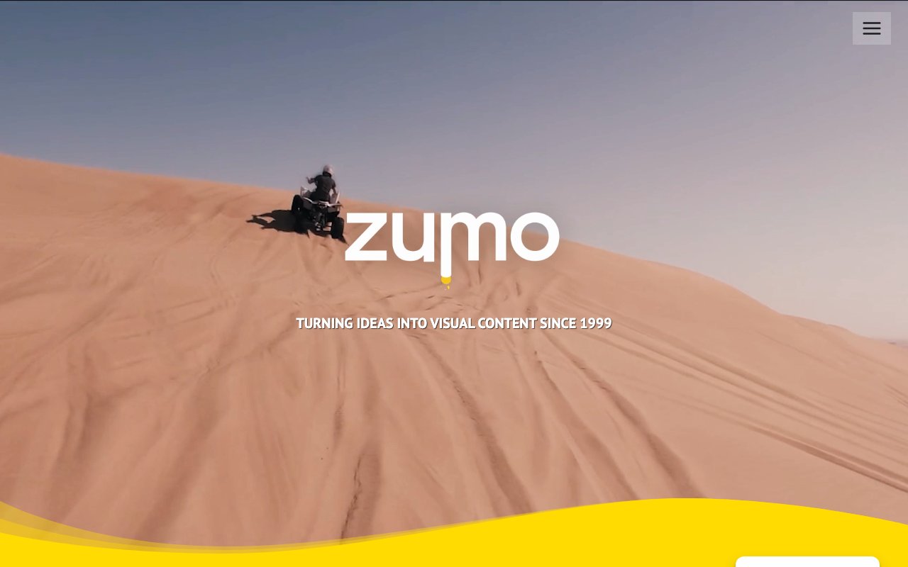 Screenshot van de website Visual Creations BV (zumo.be)