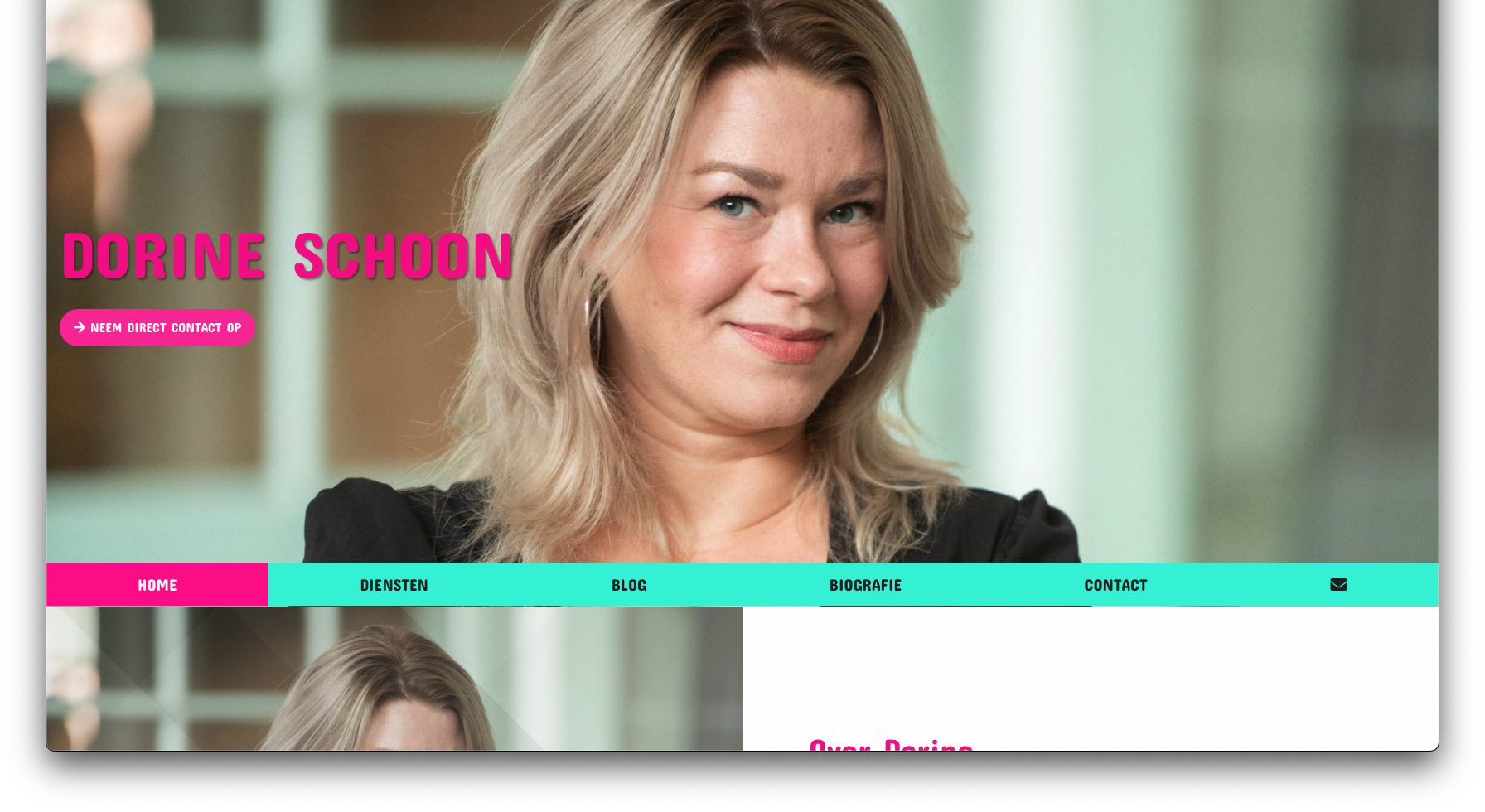 screenshot van de website van Dorine Schoon