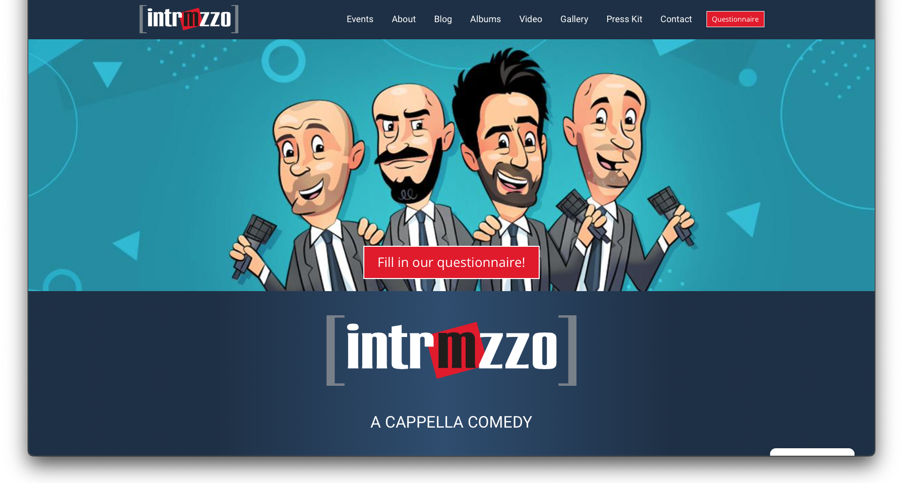 screenshot van de website van iNtrmzzo