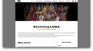 screenshot van de website van Stichting LUSA